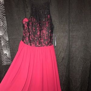 Red mid thigh dress!